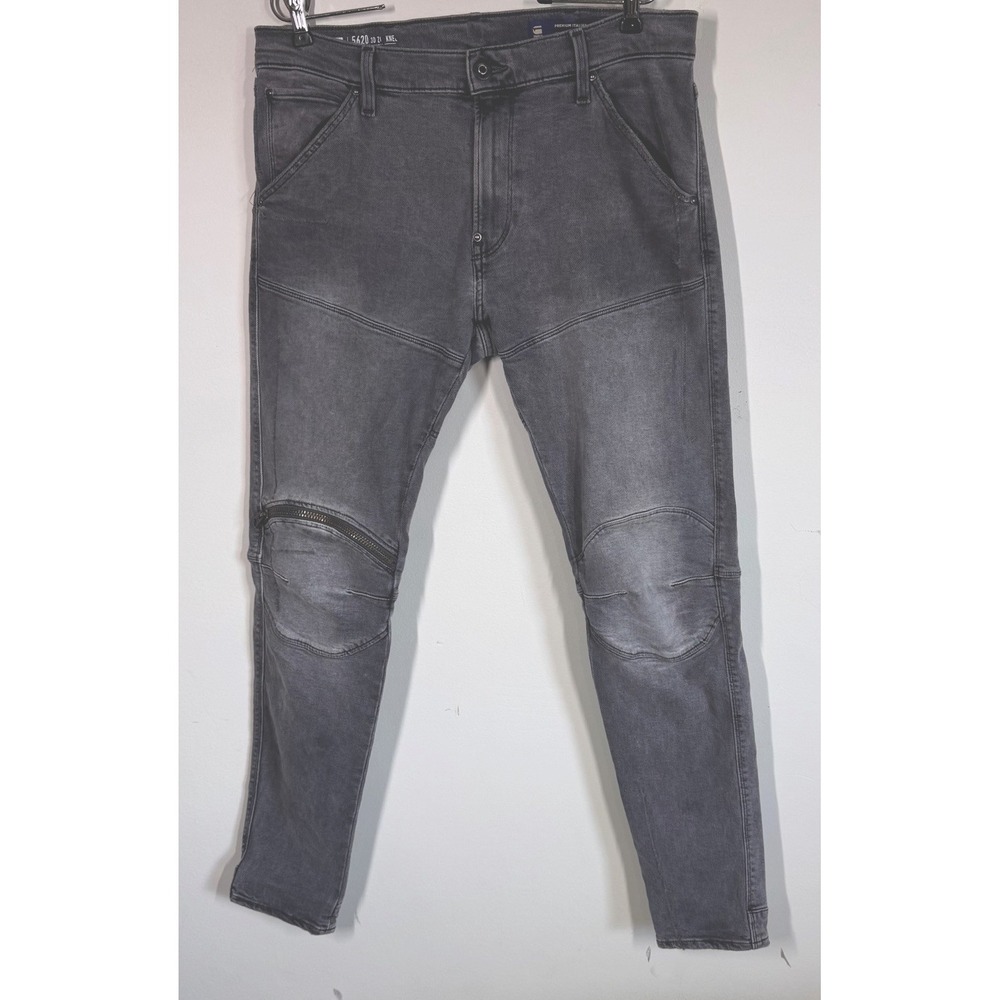 G-Star Raw 5620 3D Zip Knee Skinny Original Jeans Mens 32X32 Streetwear Hip-Hop